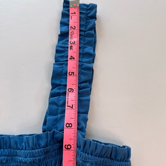 Abercrombie & Fitch Smocked Mini Dress Blue Women’s Size Large Tall (LT) - Picture 10 of 12
